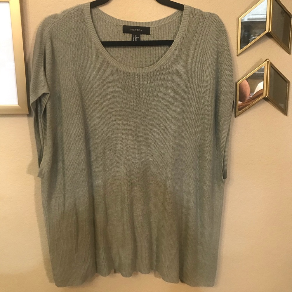 Green sweater blouse